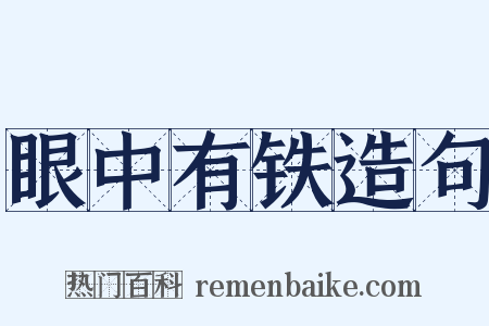 眼中有铁造句是什么意思的图片
